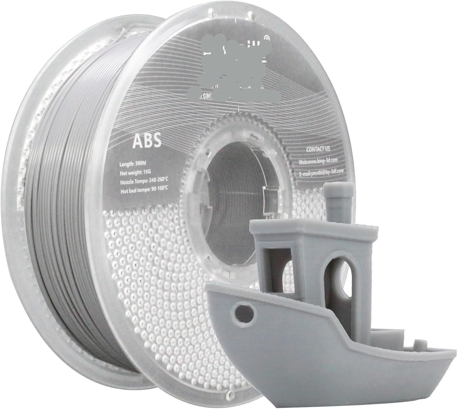 Compatible for Likesilk ABS 3D Printer Filament Printing 1.75mm Dimensional Accuracy +/- 0.02 Mm, 1KG Gray