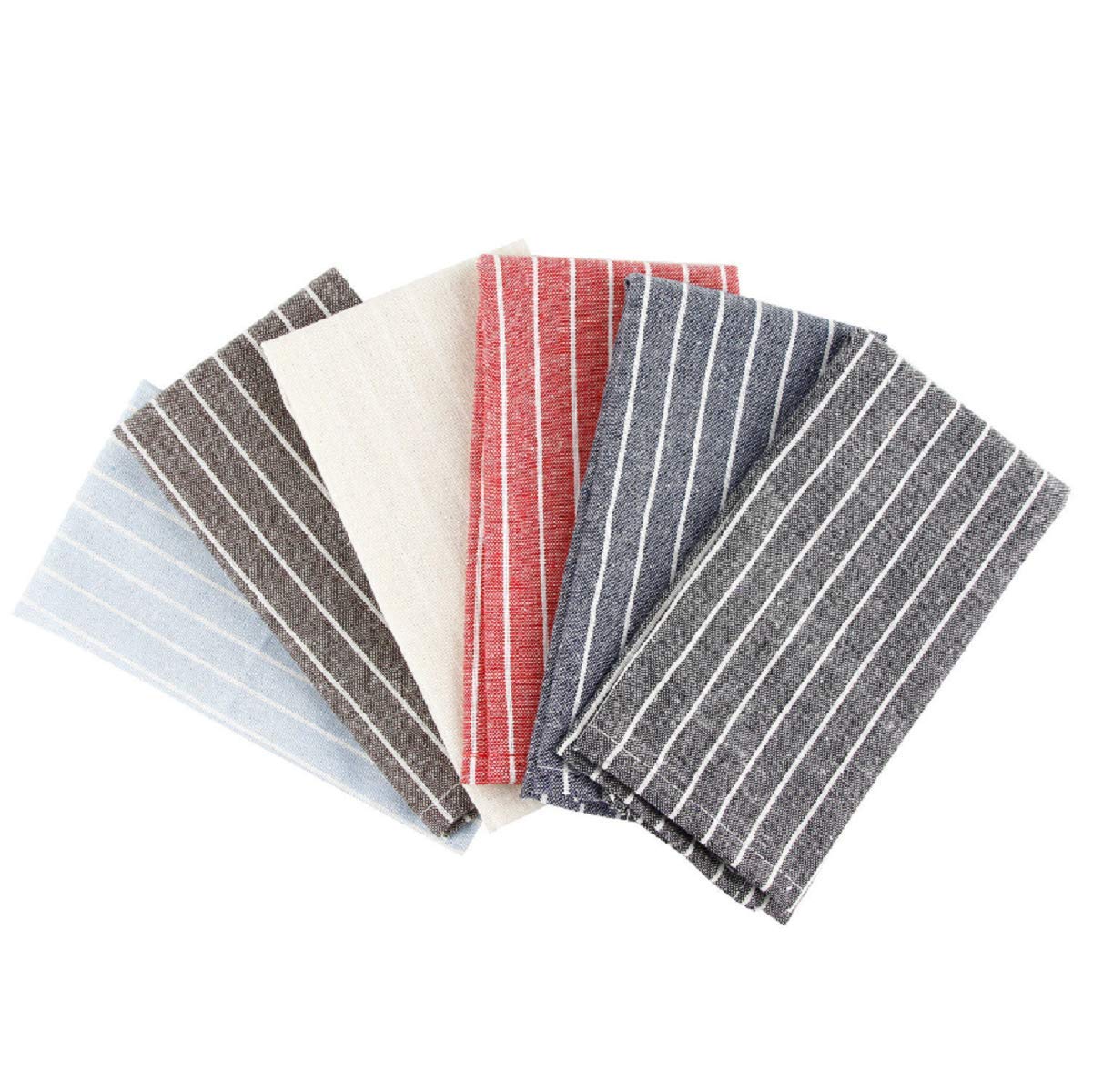 SMARTitns Cotton Dinner Napkins Cloth Kitchen Table Linens Multi-Colors,Durable - Ideal for Events & Regular Home Use - 6 ...