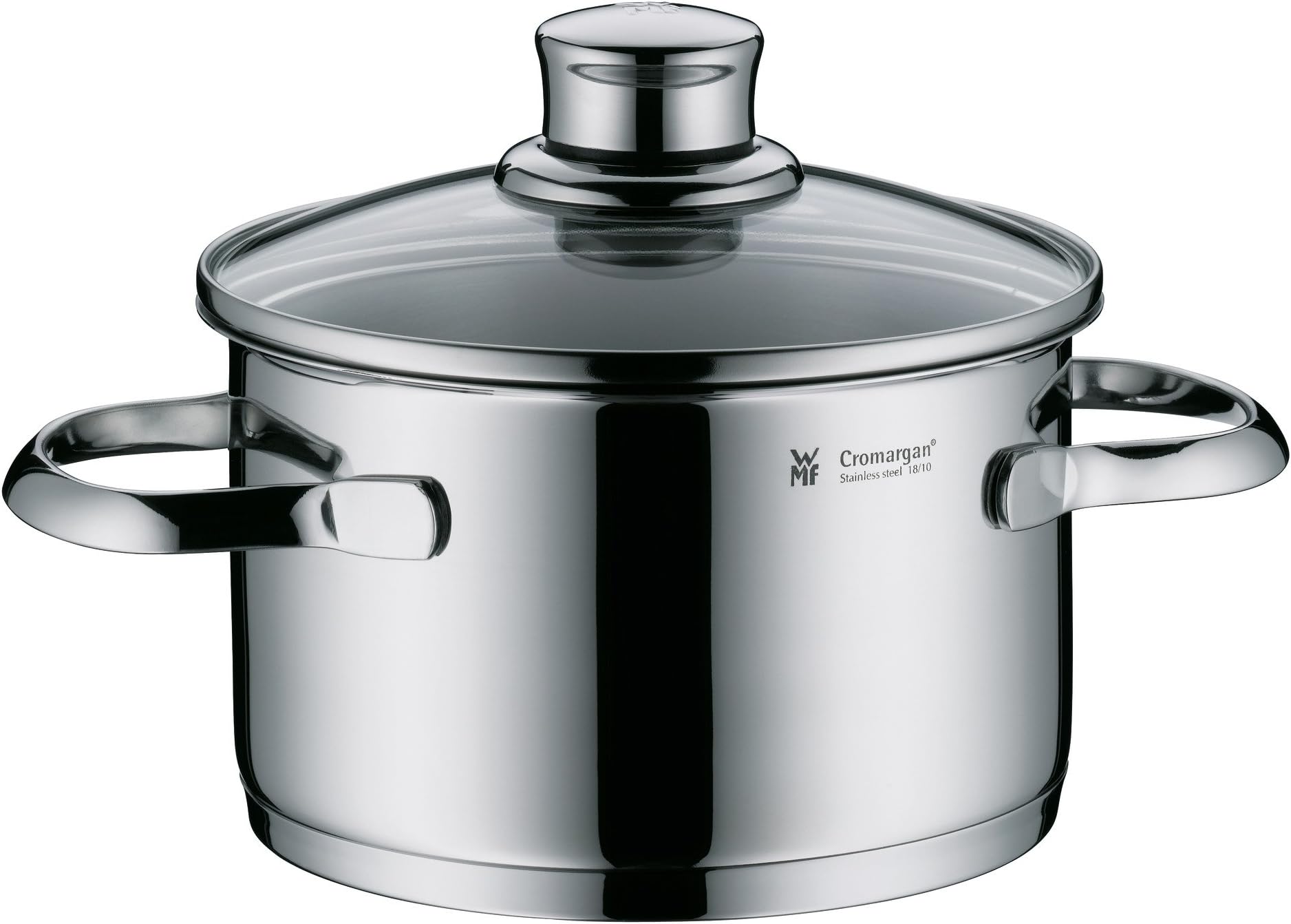 WMF Ultimate Cool Kookpan, groot, 24 cm, roestvrijstalen deksel, vleespan, 5,7 l, Cromargan mat roestvrij staal, warmtereducerende handgrepen, inductiepan met schaalverdeling aan de binnenkant