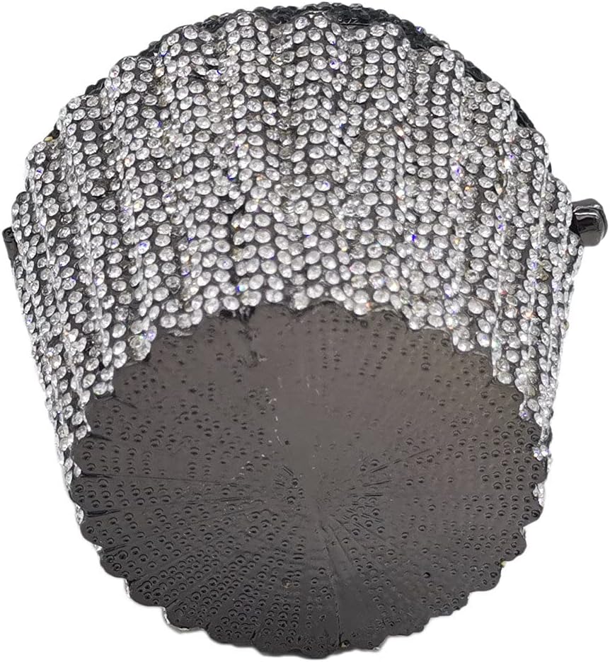 DJBM Cute Cupcake Rhinestone Clutch Diamond Crystal Purse Evening Bags for Women Party Wedding Cocktail Prom - Image 4