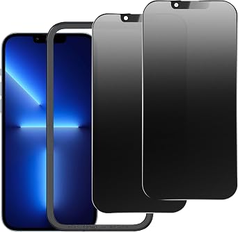 2 Pack Matte Privacy Screen Protector for iPhone 13/13 Pro/14/16e 6.1",Anti-Glare Anti-Spy Scratch Resistant Tempered Glass Film,Smooth Responsive Touch Anti-Scratch Glass,Easy to Install