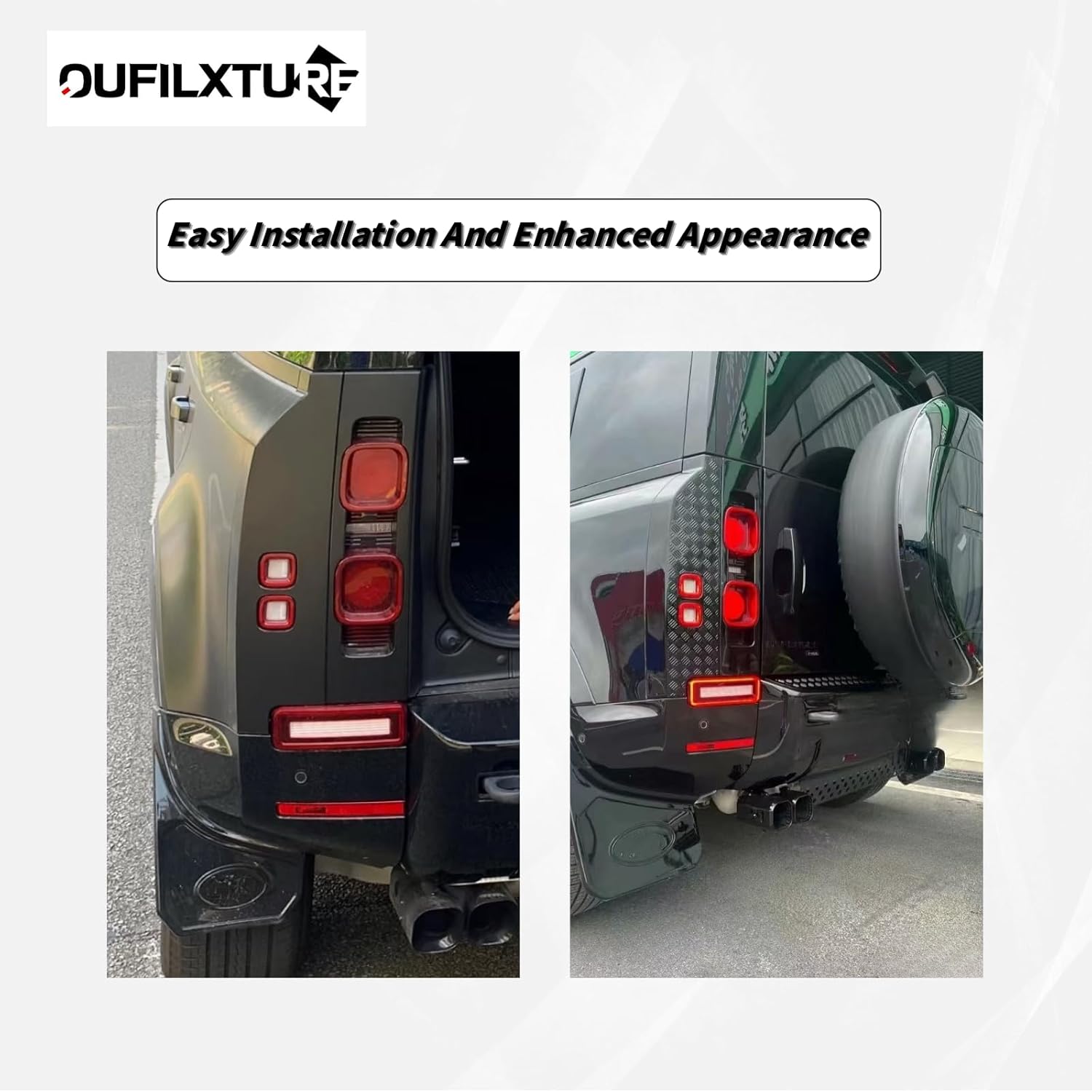 4PC Mud Flaps Mudguards Fenders Splash Guards Fit for Land Rover Defender 110 2020 2021 2022 2023 2024 2025 2026 Gloss Black ABS Accessories