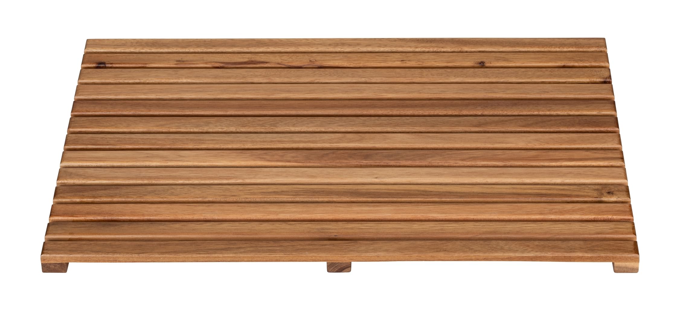 WENKO Duschrost Indoor & Outdoor Mod. Acacia, aus Akazienholz für den Innen- und Außenbereich, für Dusche oder Pool, rutschhemmend, 55 x 55 cm
