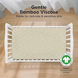 KeaBabies 2-Pack Organic Crib Sheets for Boys, Girls - 52x28 Fitted Crib Mattress Sheet Neutral, Breathable Jersey Cotton Cover for Baby Bed, Toddler Mattress, Soft & Cute Prints (Pine Grove)
