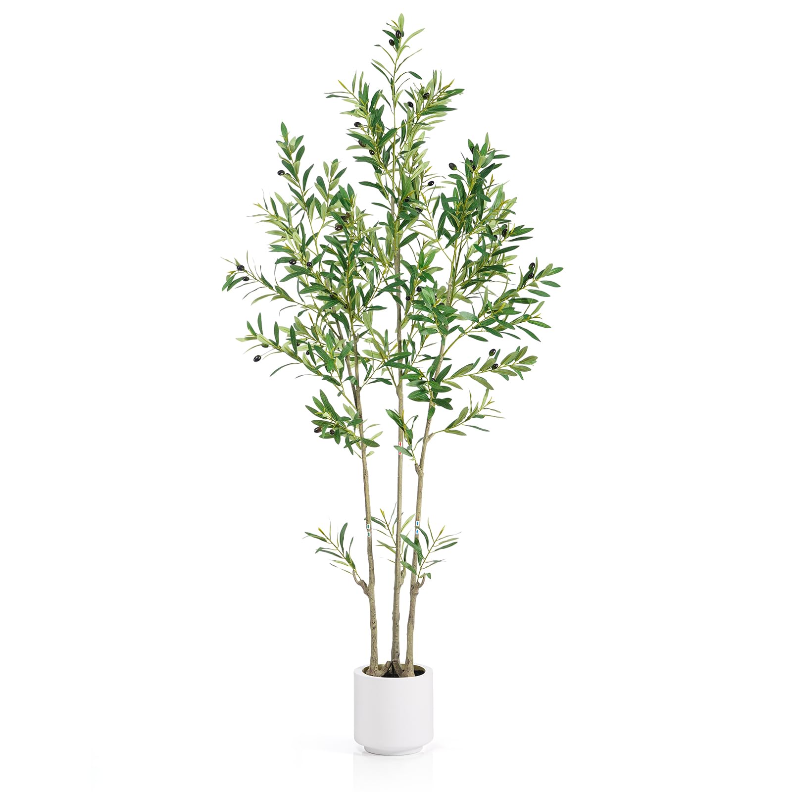 6ft Faux Olive Tree - Tall Fake Plant for Indoor Decor, Artificial ...