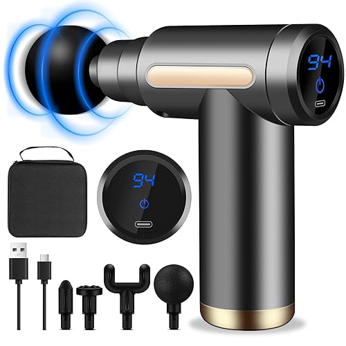 AQXONG Mini Pistolet de Massage Musculaire, Pistolet de Massage Ultra