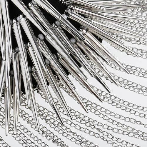 Miniatura 5 de predolo Punk Goth Rivet Stud Epaulet - Tabla de hombro color plateado