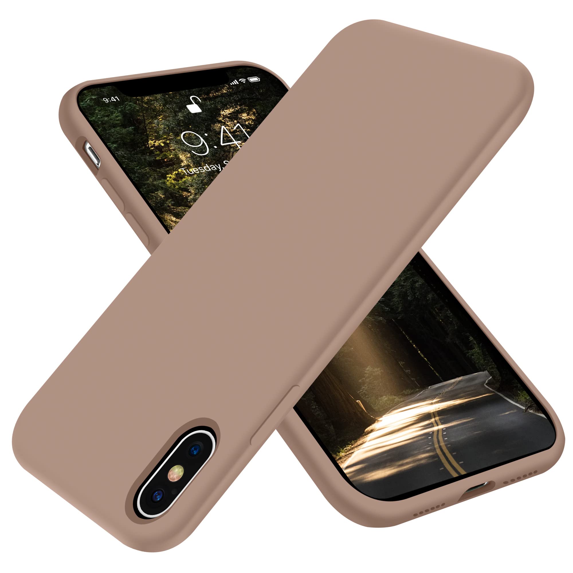 OTOFLY Liquid Silicone Gel Rubber Full Body Protection Shockproof Case for iPhone Xs/iPhone X，Anti-Scratch&Fingerprint Basic-Cases，Compatible with