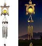 Solar Wind Chimes Outdoor - Owl Decoration, 6 pcs Chime Pipes Metal Windchimes Outdoors for Garden, Yard, Patio, Landscape, Gifts for Mom Women Grandma(Owl)