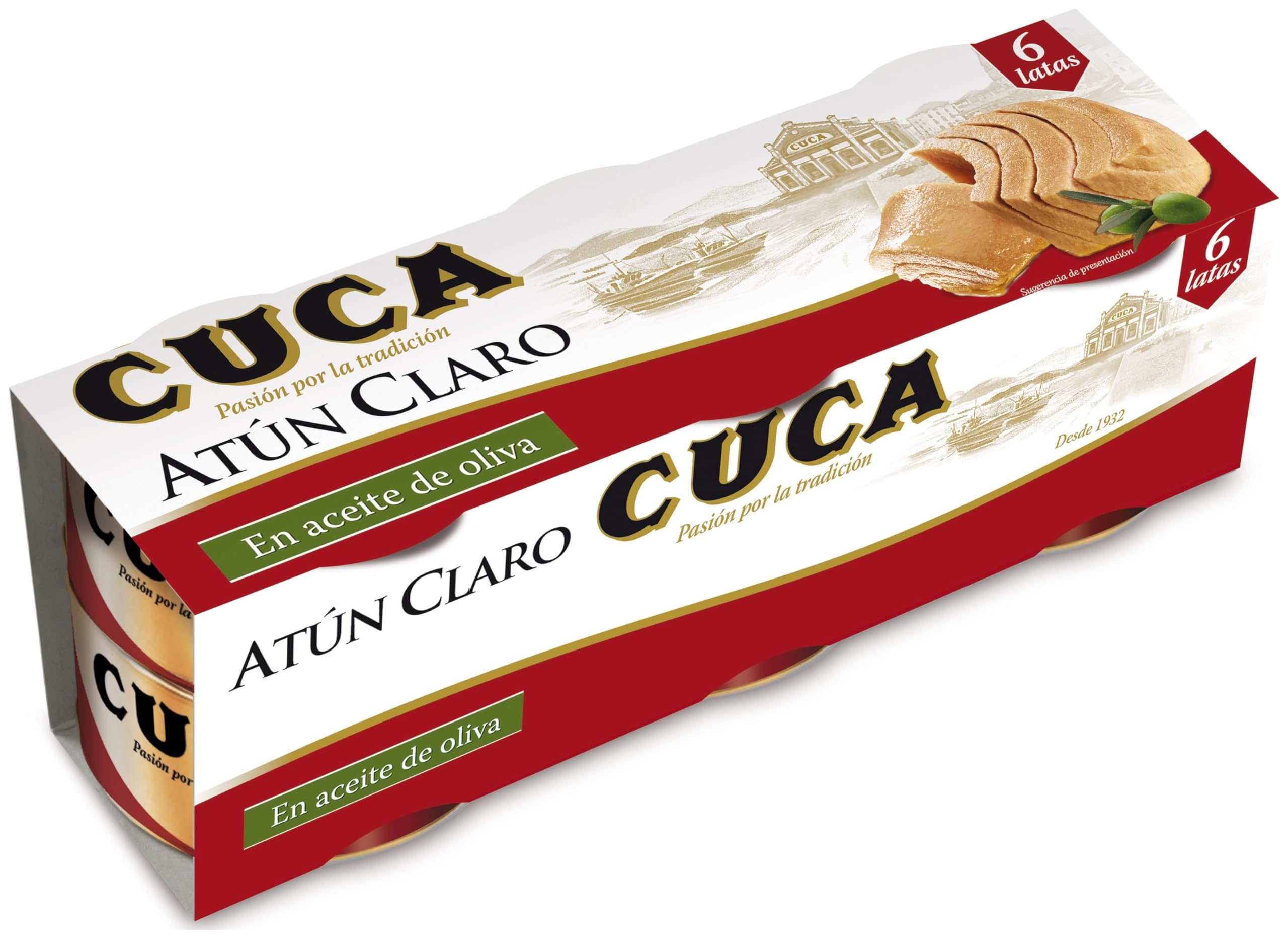 Cuca Atún claro en aceite de oliva, pack 6 x 65gr