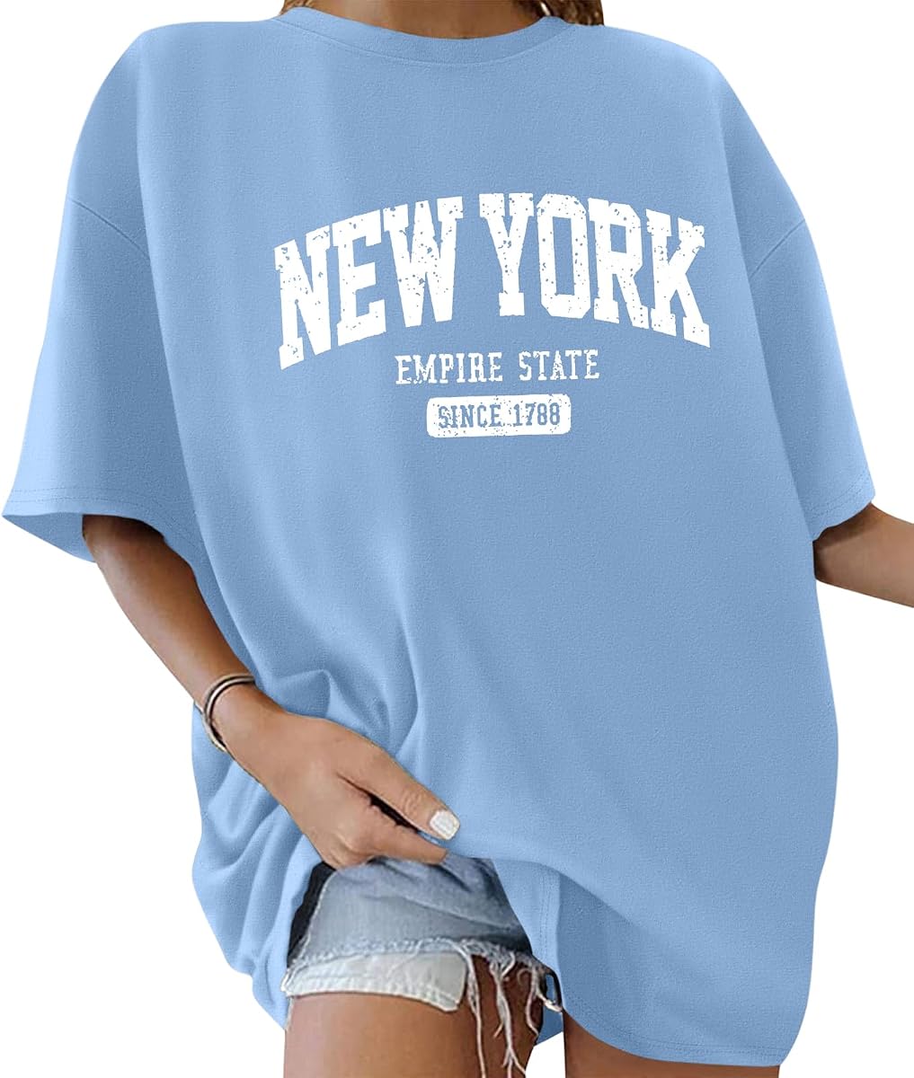 Camisetas extragrandes de algodón para mujer Camisetas gráficas de manga corta