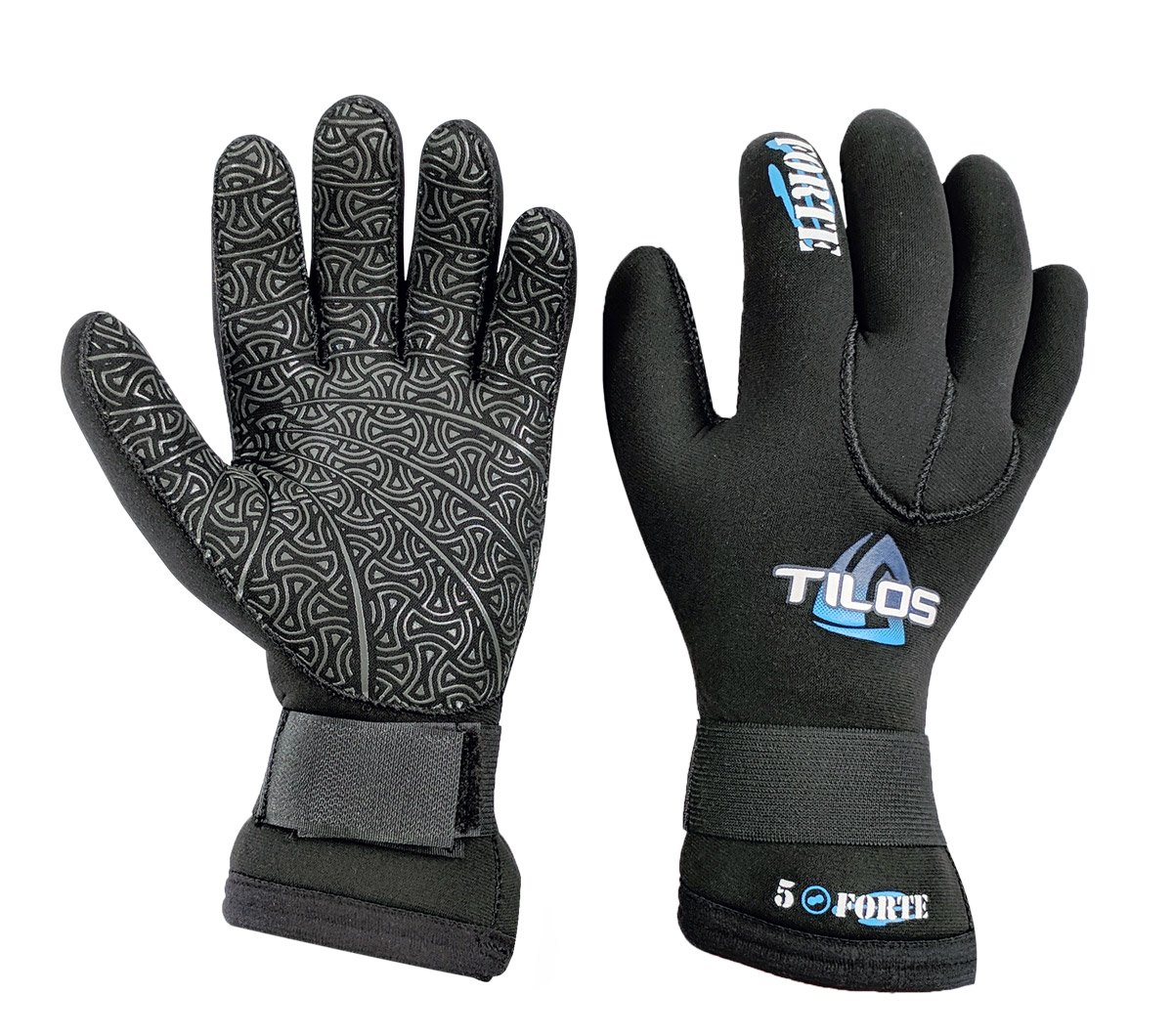 Tilos Neoprene Diving Gloves with Touch Fastener, 3mm and 5mm, for Men and Women (2X-Large, Neoprene 5mm Thickness)