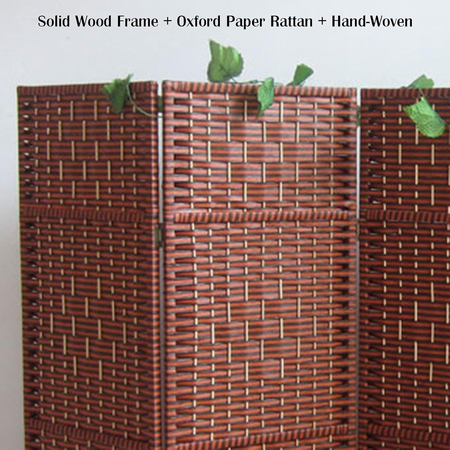 4/5/6パネルショートルームディバイダー、ラタンルームパーティション、折りたたみ式プライバシー木製ショートスクリーン、リビングルー