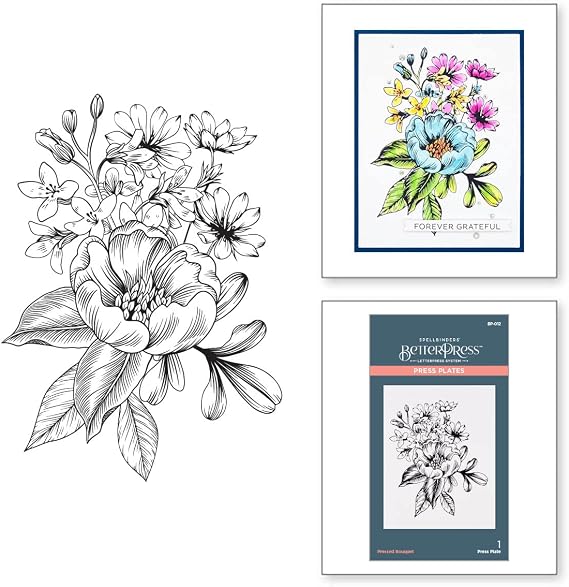 Spelbinders BP-012 Pressed Bouquet Press Plates from BetterPress Collection