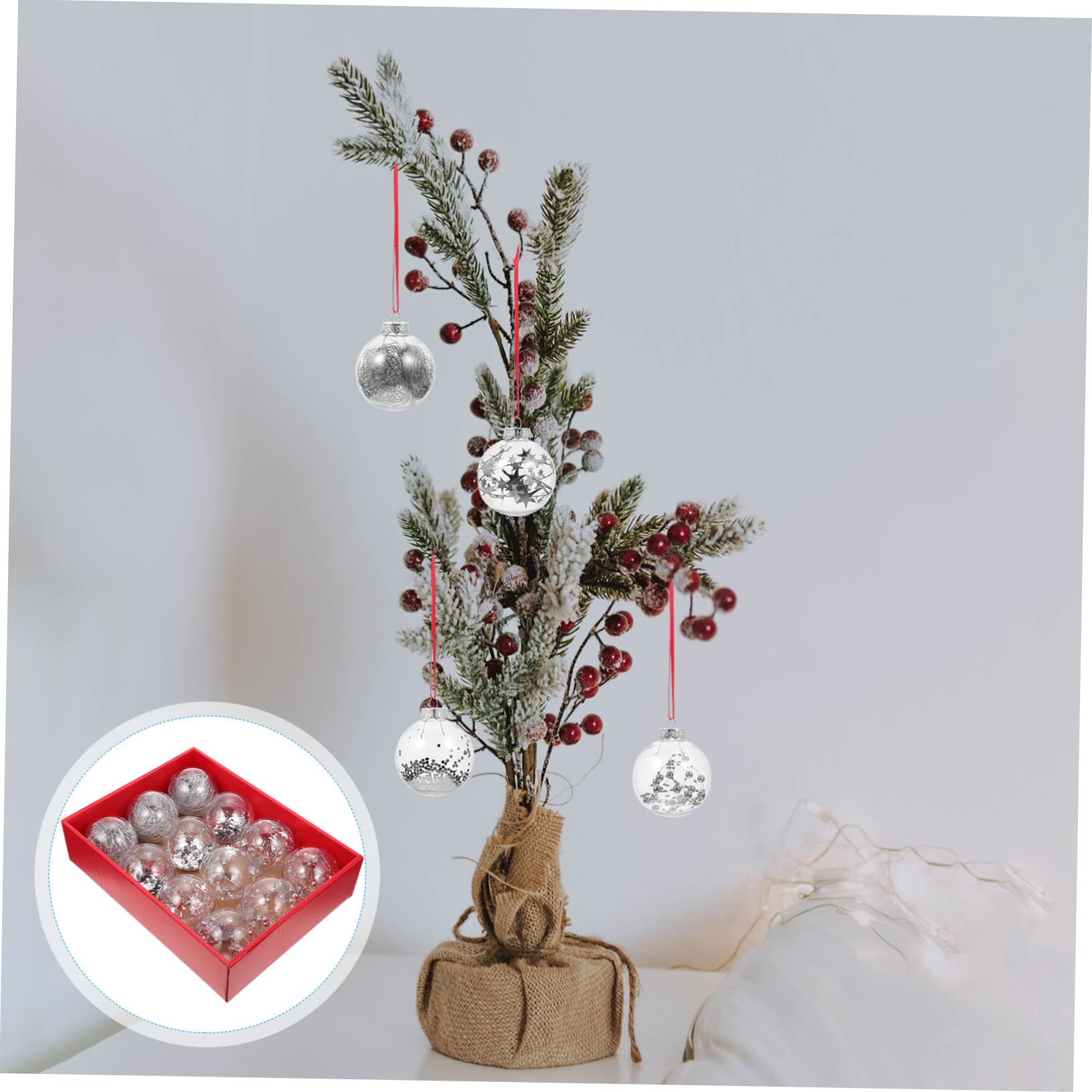Alipis Hängende Weihnachtskugel Dekoration Weihnachtsbaumkugeln zum Aufhängen Festliche Hängekugel für Weihnachtsdeko Leicht und Langlebig für Fotos Zufälliger Stil
