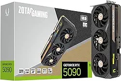 ZOTAC Placa gráfica para jogos GeForce RTX 5090 Solid OC DLSS 4 32GB GDDR7 512-bit 28 Gbps PCIE 5.0 Gaming, IceStorm 3.0 Advanced Cooling, Spectra 2.0 ARGB Lighting, ZT-B50900J-10P