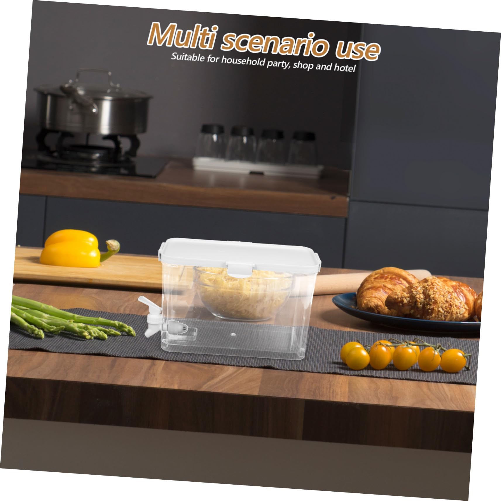 TOYANDONA Dispenser Acqua con Rubinetto Grande Capacità per Frigorifero Contenitore Bevande Freddo per Casa e Ufficio Tanica per Succhi Tè Freddo e Acqua Potabile Facile Apertura Superiore