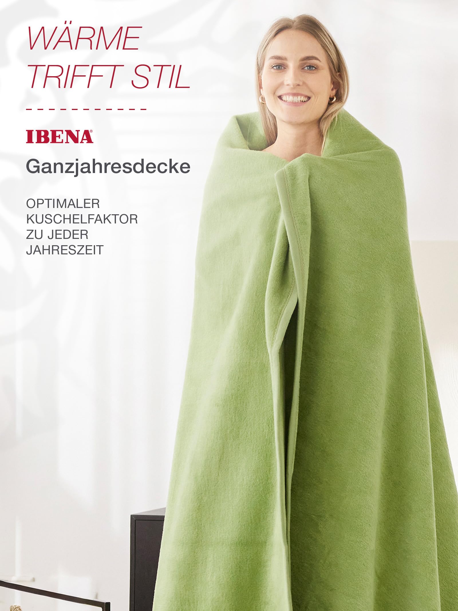 IBENA Messina 3560/777 - Coperta a Tinta Unita, 150 x 200 cm