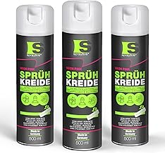 Spraytive 3 x 500ml Sprühkreide neon-pink - Abwaschbare leuchtende Kreidefarbe, Outdoor Kreidespray, Bodenmarkierung, Temporäres Markierungsspray, Farbspray für Asphalt, Gras, Beton