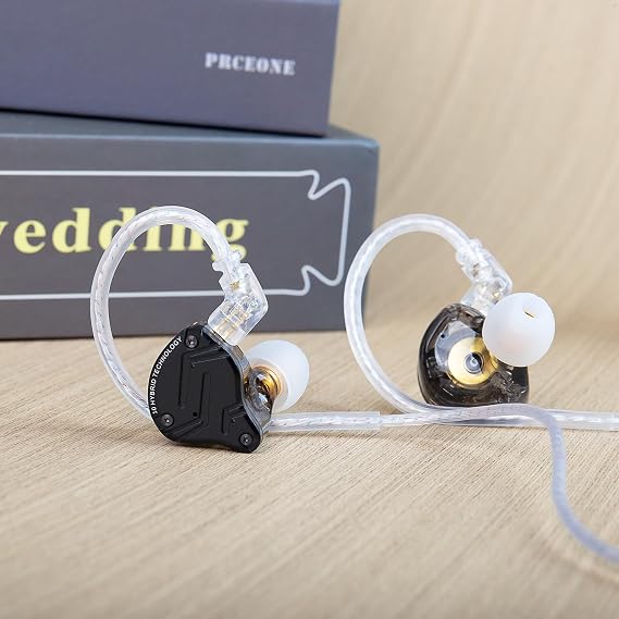 KZ ZS10 Pro X Gaming Earbuds, KZ in Ear Monitor,Upgraded 4BA 1DD in Ear Monitor Wired Headphone Multi Driver IEM Earphone with Silver-Plated Recessed 2Pin Cable for Audiophile (Dark, with Mic)