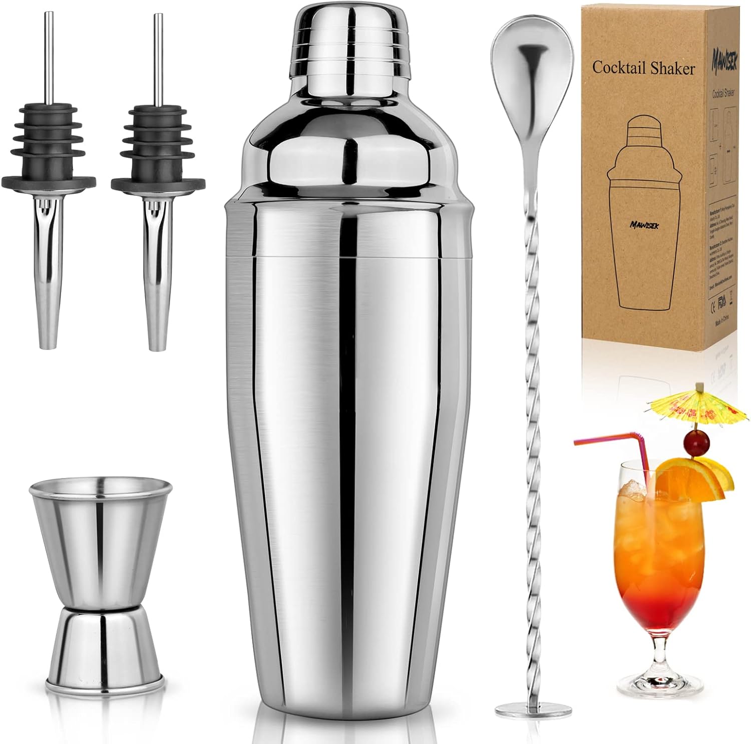 25oz Cocktail Shaker Set 5pcs Martini Shaker Set Portable