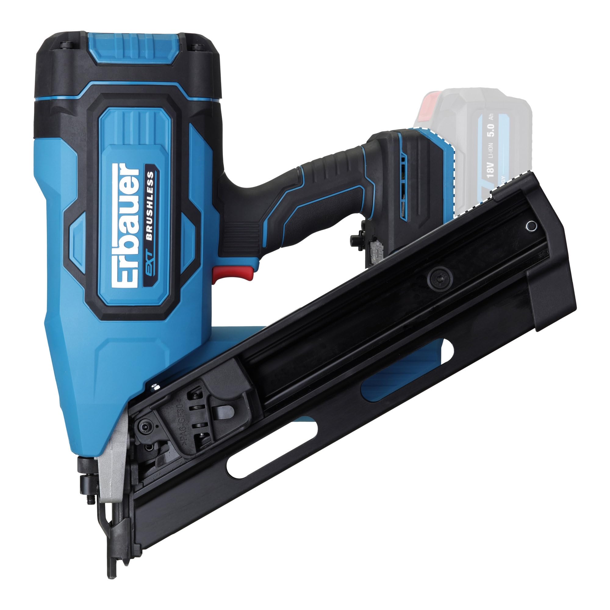 Erbauer Cloueuse de finition 18V - 90mm (sans batterie)
