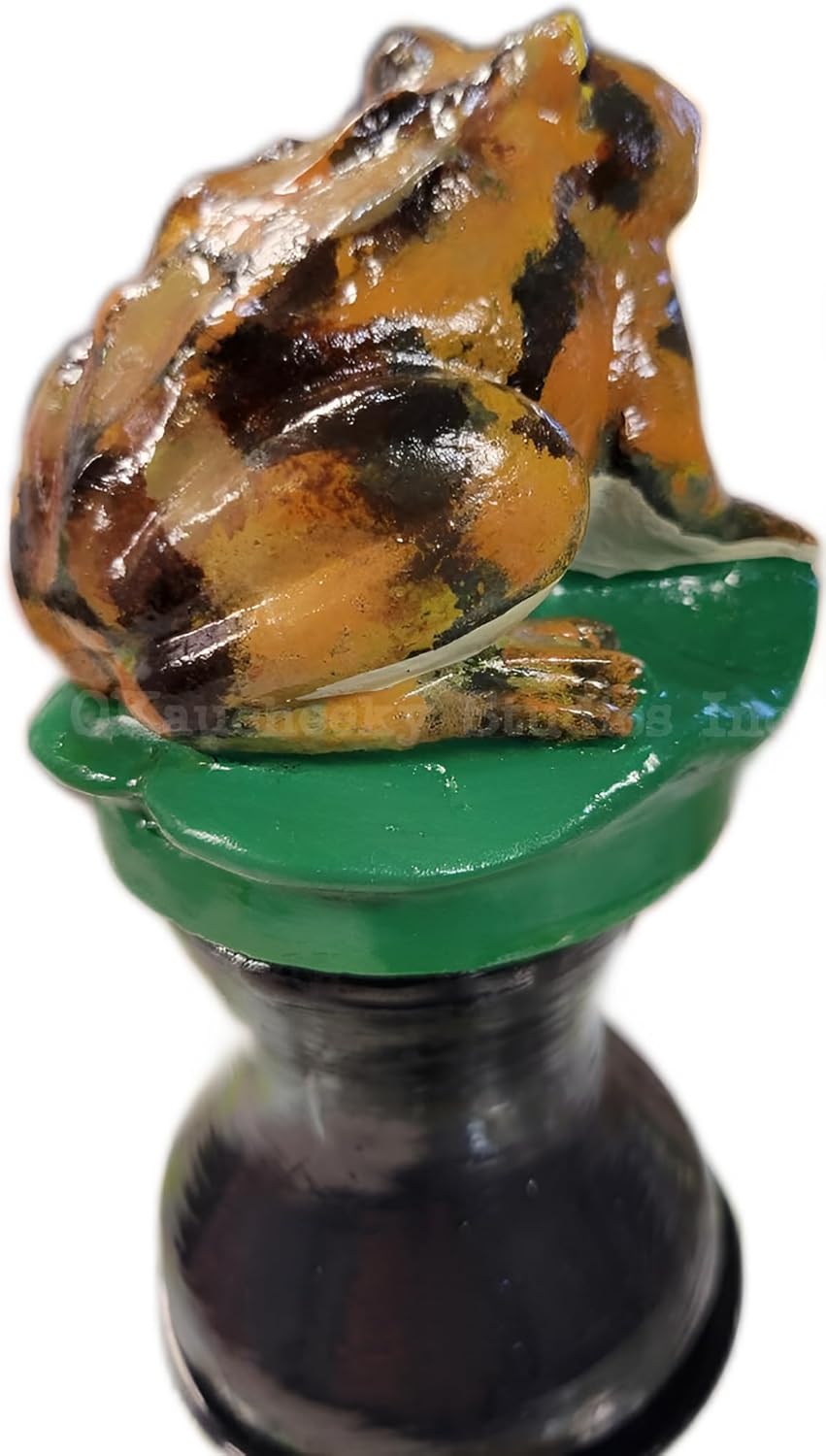 OKaucheeky, Decorative, Heavy-Duty, Steel, Rolling Hose Guide. Each Created as an Original Work of Art. 100% Hand-Painted and Made in The USA by a Women-Owned, Small Business. Frog