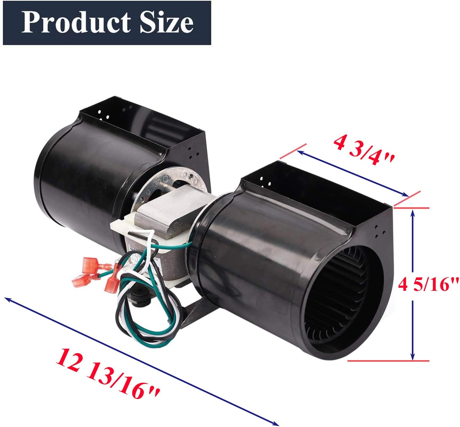 Replacement Fireplace Blower Fan for Heat N Glo, Hearth and Home, Quadra Fire, GFK-160A GFK-160 GFK160 GFK160A Fireplace Blower for Hearth and Home DV3732 DV3732-B, Heat N Glo 6000 6000CLX