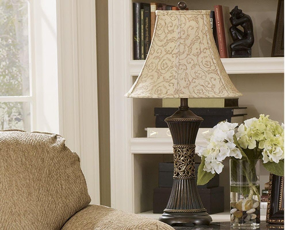 Signature Design by Ashley Mariana Antique Table Lamp, 2 Count, 28.5", Antique Brown