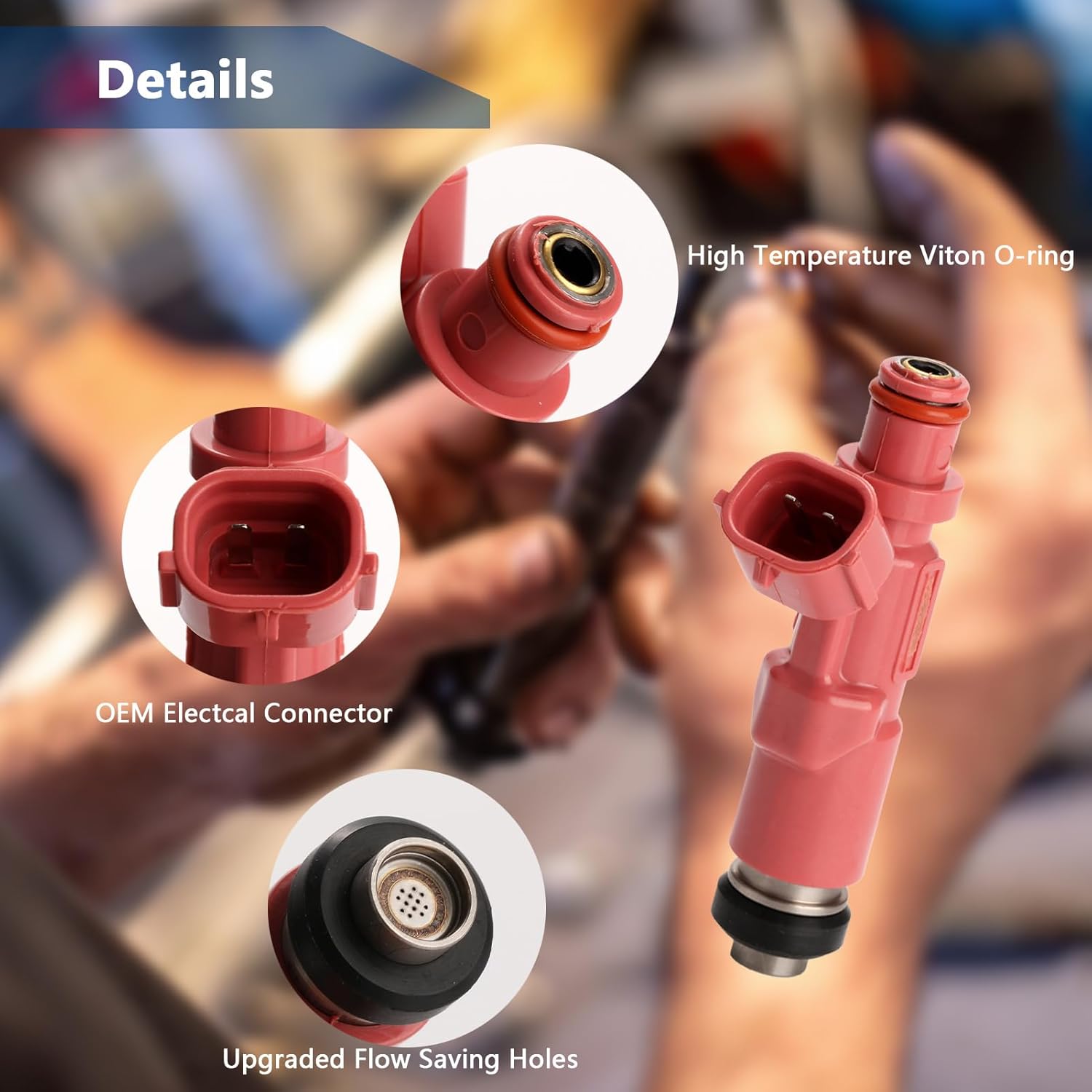 Set of 4 Fuel Injectors - Compatible with Toyota Tacoma 2.4L 2.7L 1999-2004 4Runner 2.7L 1998-2000 - Replaces FJ793 23209-79135