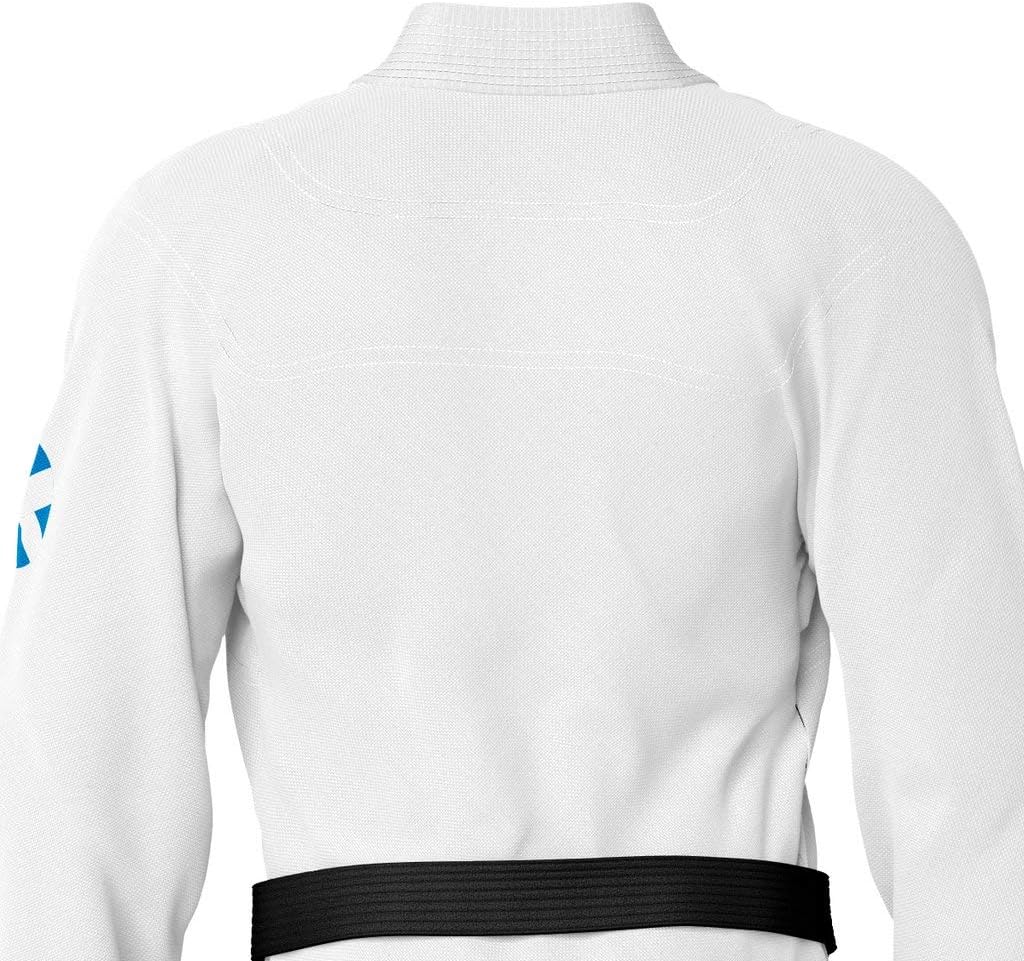 Premium Scottish White Sublimation Brazilian Pearl Weave Jiu Jitsu Gi - Built in Rash Guard - with Rash Guard Lining (BJJ GI)