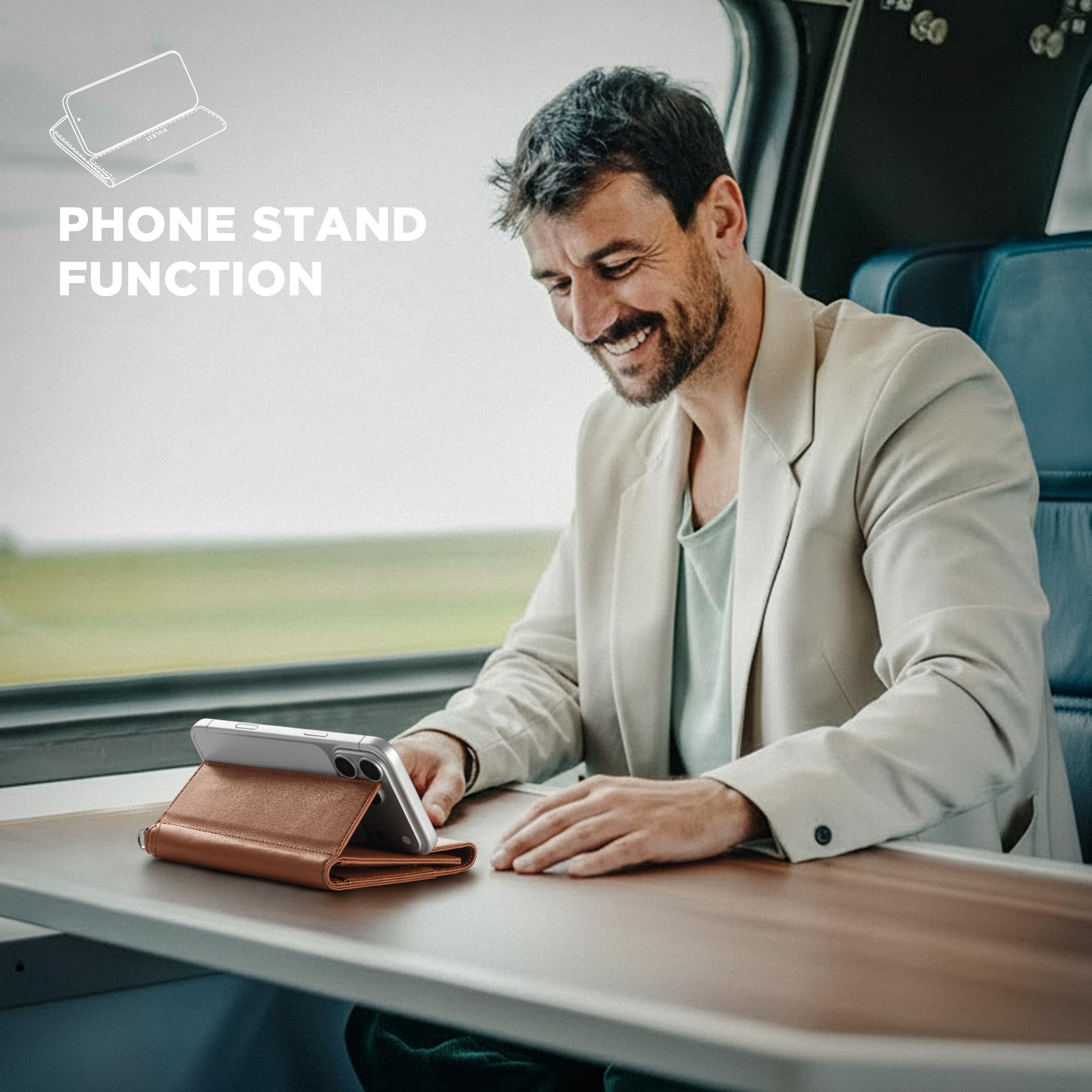 VULKIT Porta passaporto con blocco RFID per viaggi, copertura multifunzionale per passaporto per uomini e donne, progettato per viaggi a lunga distanza, grande capacità, funzione di supporto per