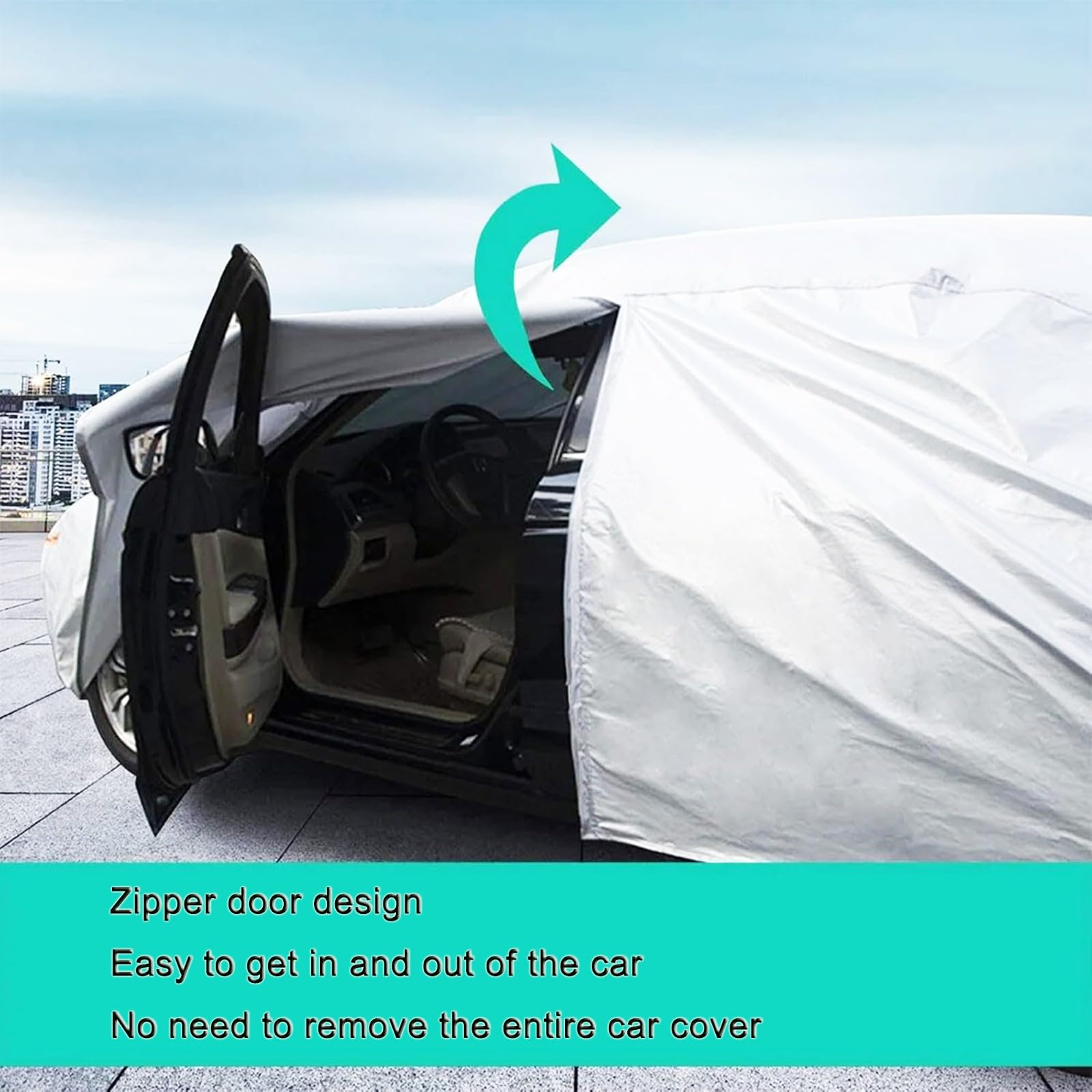 Funda Coche Exterior para Volkswage T-Cross,Funda Coche Impermeable Transpirable,Sol Y Lluvia para Todas Las Estaciones
