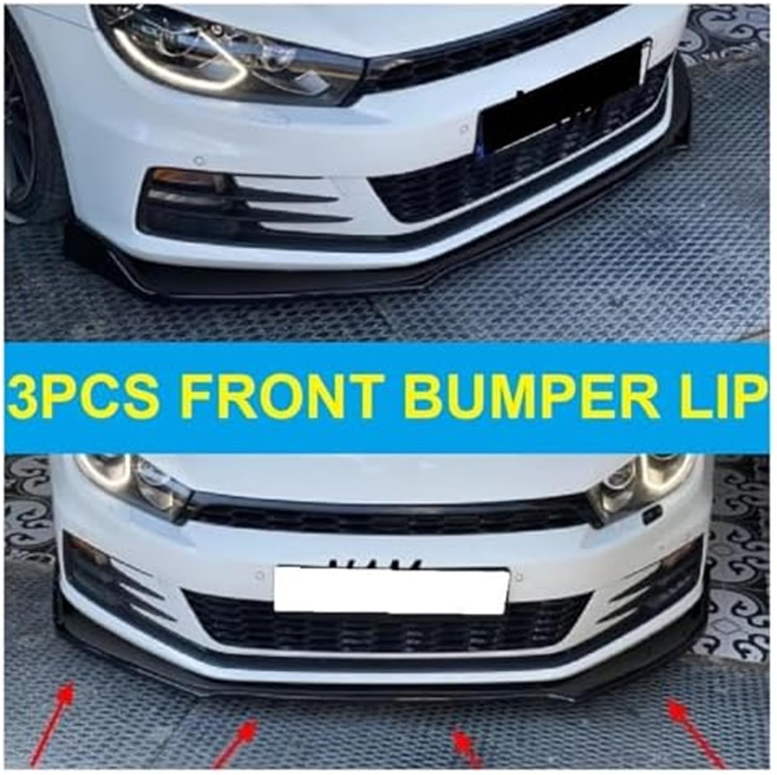 Splitter, dla dla VW, dla dla Scirocco, przedni zderzak Lip Body