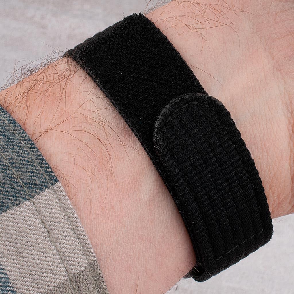 StrapHabit Hook and Loop Single Pass Through Watch Strap - Nylon Band for men and women 20mm 22mm