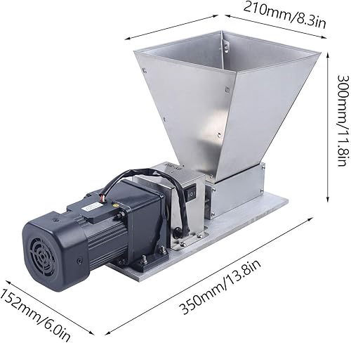 Miniatura 4 de Molino de grano de rodillo triturador de malta de acero inoxidable de 44.1 lbs/H para cereales, frijoles, especias, molino de grano eléctrico de 75