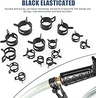 Vista 2 de OCR 345 piezas abrazadera de manguera de banda de resorte de 5-22 mm, abrazadera de manguera de línea de combustible, abrazadera de aire de baja