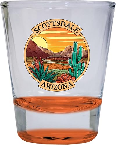 Miniatura 4 de R and R Imports Scottsdale Arizona Design A Souvenir - Vaso de chupito redondo transparente de 1.5 onzas