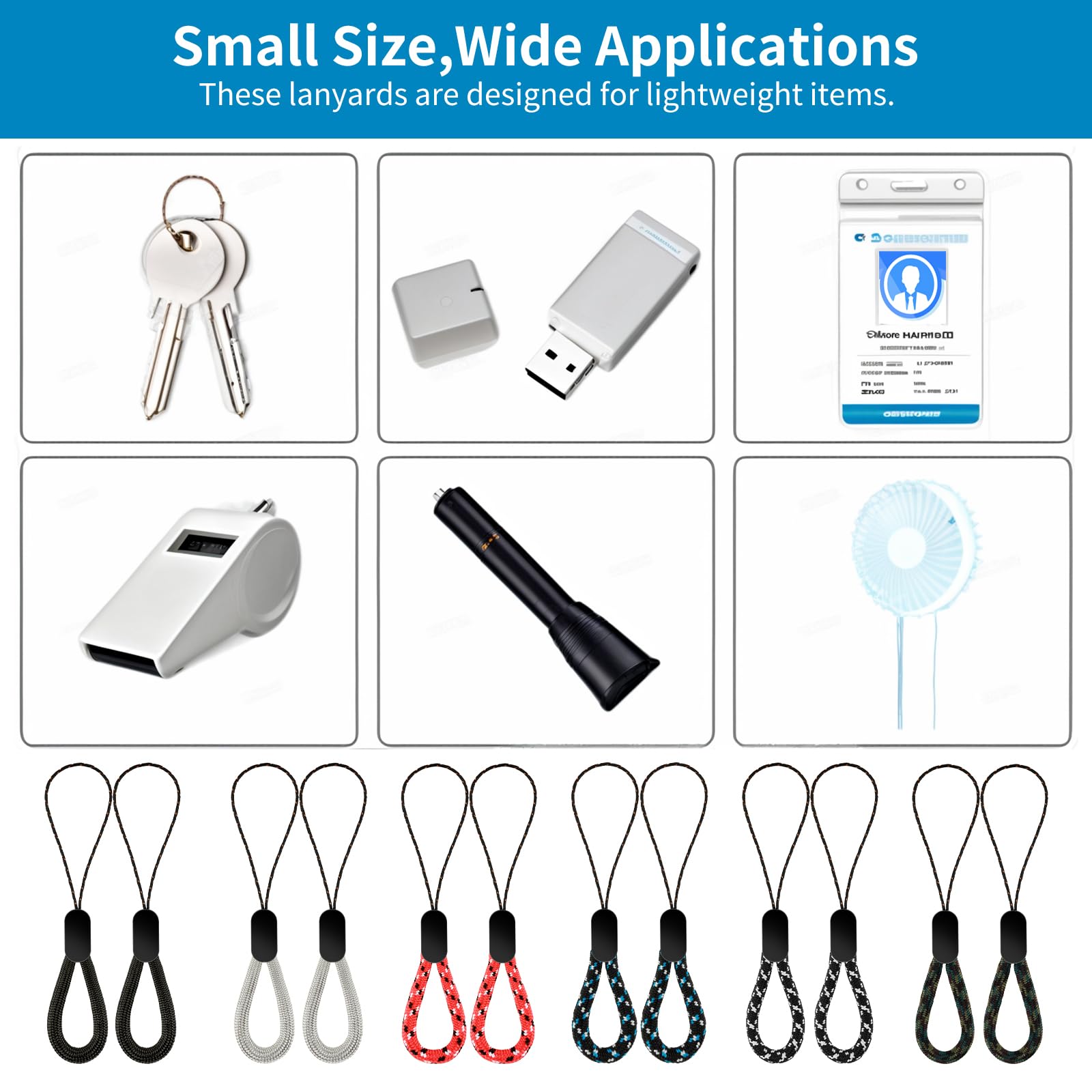 Mabor 12 Stück Schlüsselband Kurz, Schlaufen Lanyard Kamera Kette Schlüsselanhänger Schlaufe Handyband Kurz Handschlaufe Finger Nylon Handschlaufe für Schlüssel Lanyard Brieftasche Handy | Tragbares, kurzes Umhängeband, farbige Fingerriemen für Handyhülle