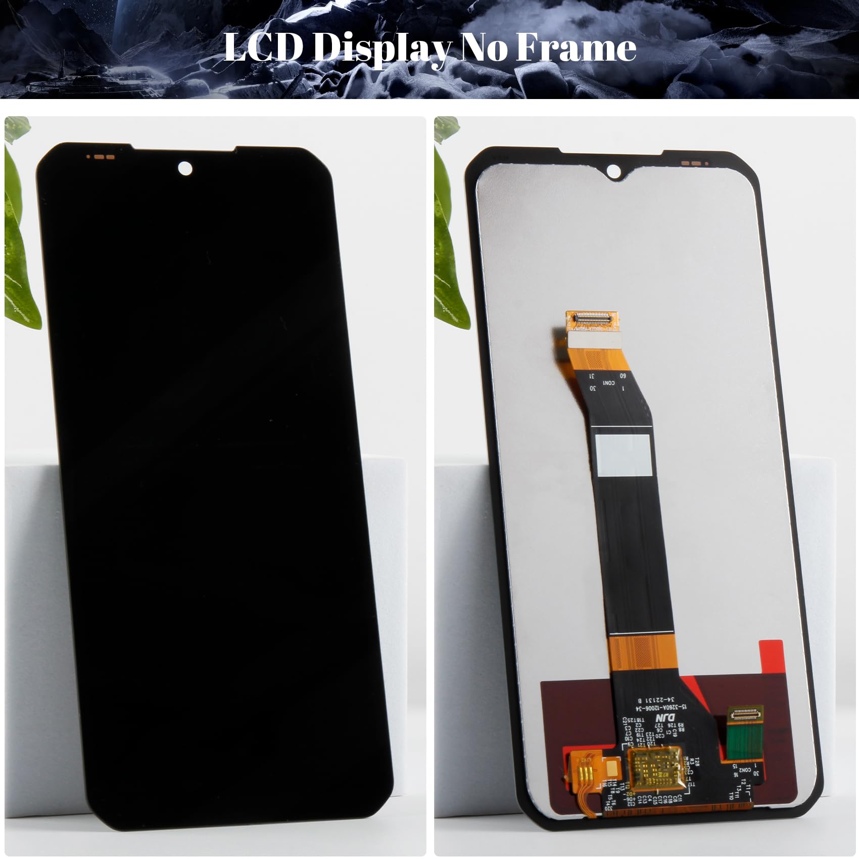 Schermo di ricambio per Doogee S110 per display LCD Doogee S110 per Doogee V30/S100/S100 Pro Digitizer Touch Screen Assembly Kit di riparazione (nero, senza cornice)