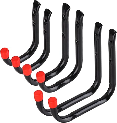 CARTMAN Ganchos de almacenamiento de garaje, ganchos de escalera resistentes, ganchos de pared de garaje para uso en interiores y exteriores, para