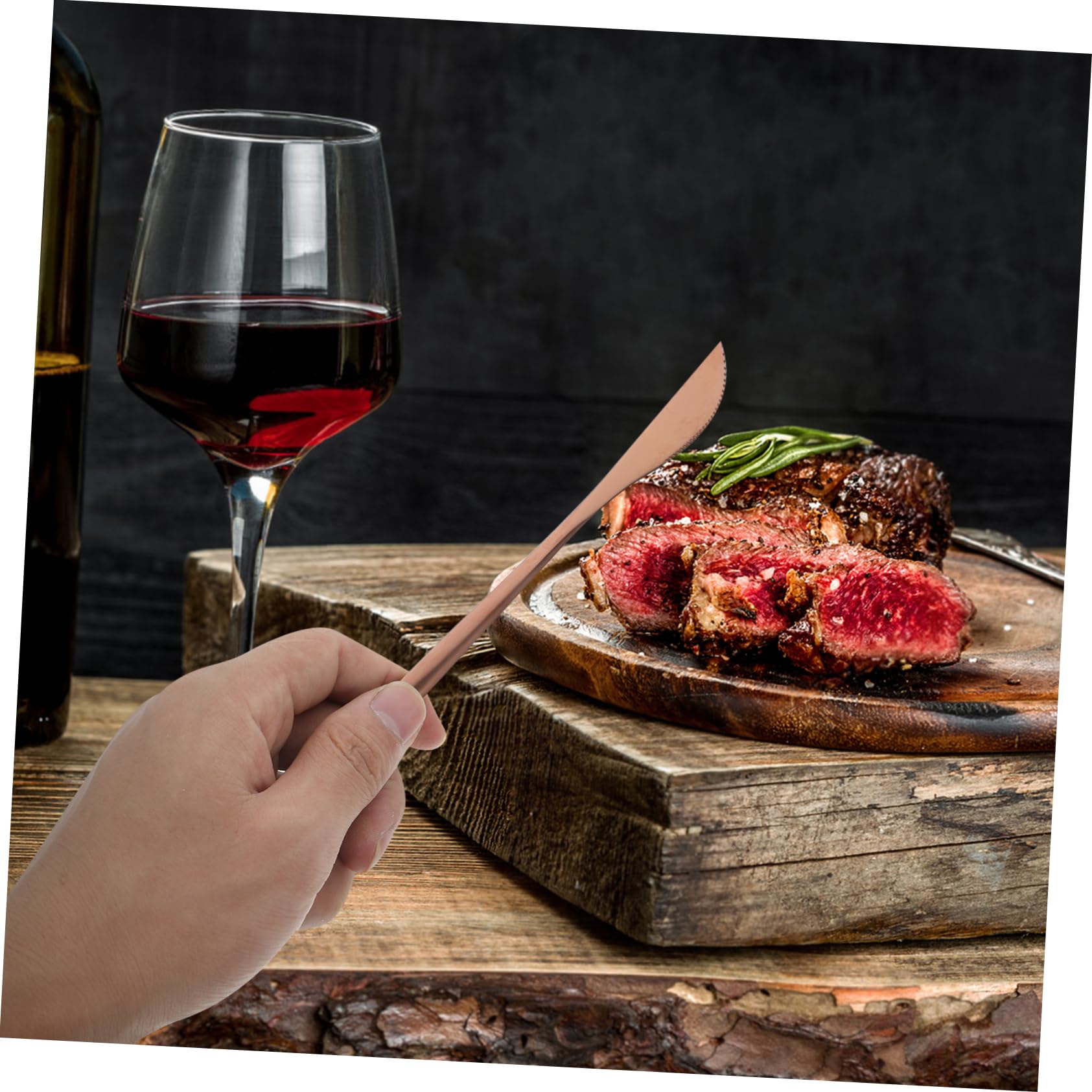ABOOFAN 30piezas Cubertería Dorada Tenedores Cucharas y Vajilla Inoxidable Para Bodas y Fiestas