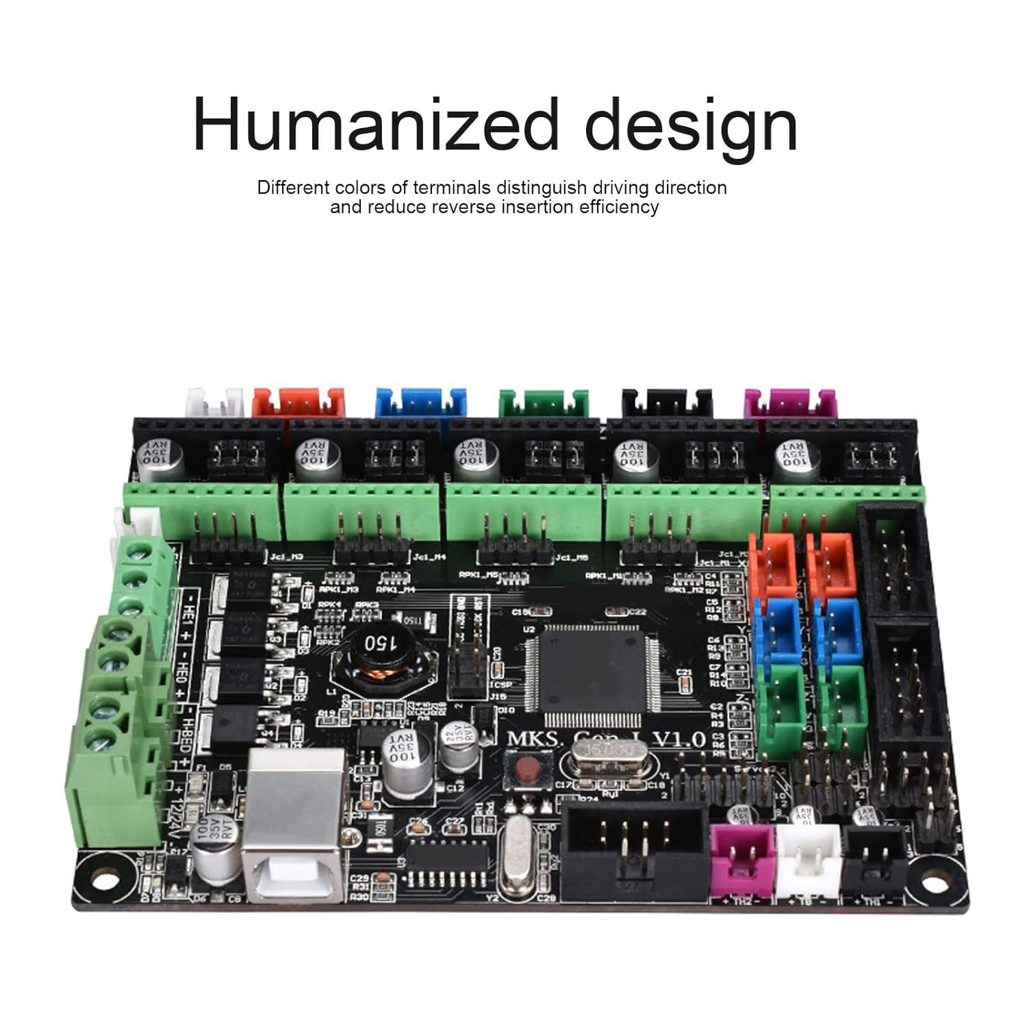 review 3D Printer Parts, 3D Printer Mainboard 4 Layer PCB Easy Wiring Dedicated Power Chip for Printing Shop