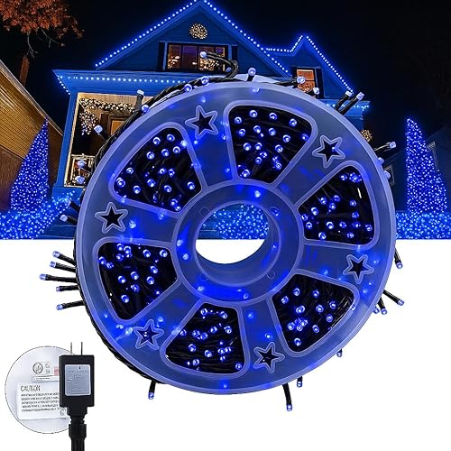 Miniatura 22 de Kwaiffeo - luces de Navidad blancas, 100 pies de longitud, 300 luces LED, impermeables, enchufables, para interiores y exteriores, 8 modos de luz