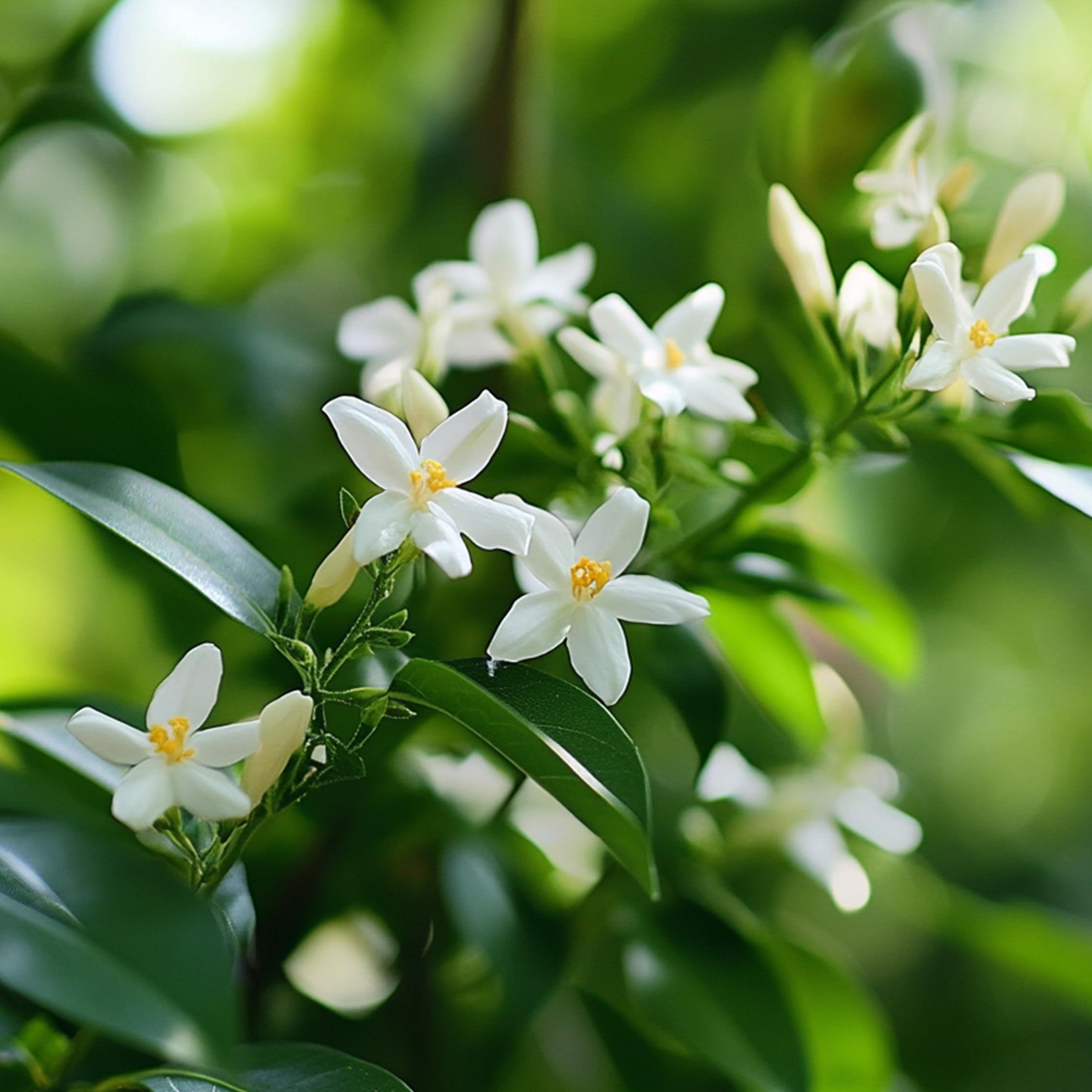 Plant in a Box - Jasminoides 'Officinale' - Set de 3 - Jasmin plante etoile grimpant - Fleurs blanc - Pot 9cm - Hauteur 25-40cm