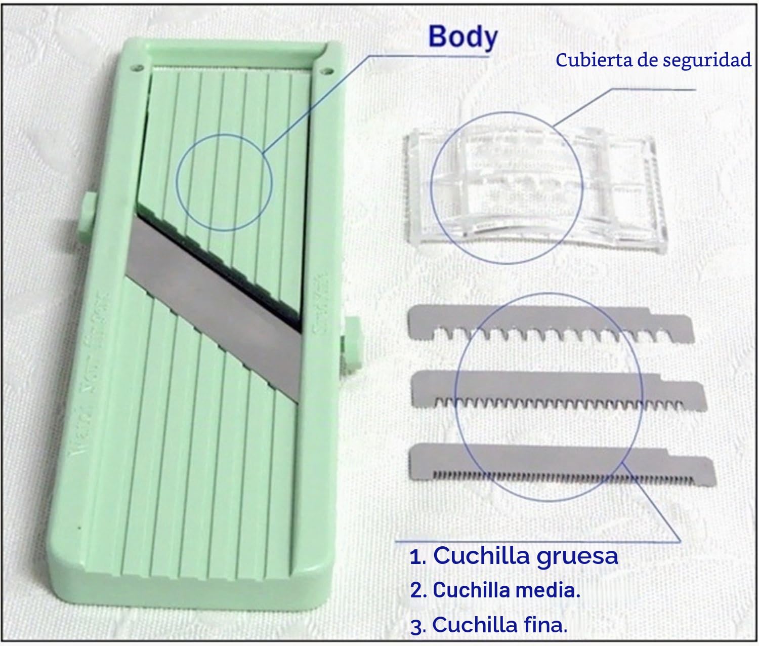 Mandolina japonesa para verduras y frutas, utensilio de corte de cocina, rebanador de alimentos