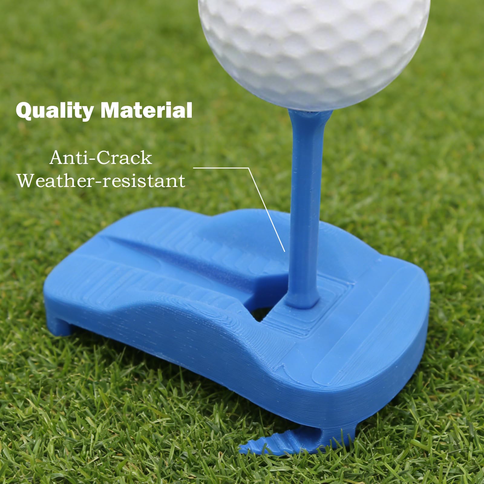 Support de Tees de Golf pour Gazon Artificiel - Base articulée et 5 Tees de différentes Tailles pour simulateur offrant Une Plateforme de Frappe Stable et incassable pour simulateurs de Golf