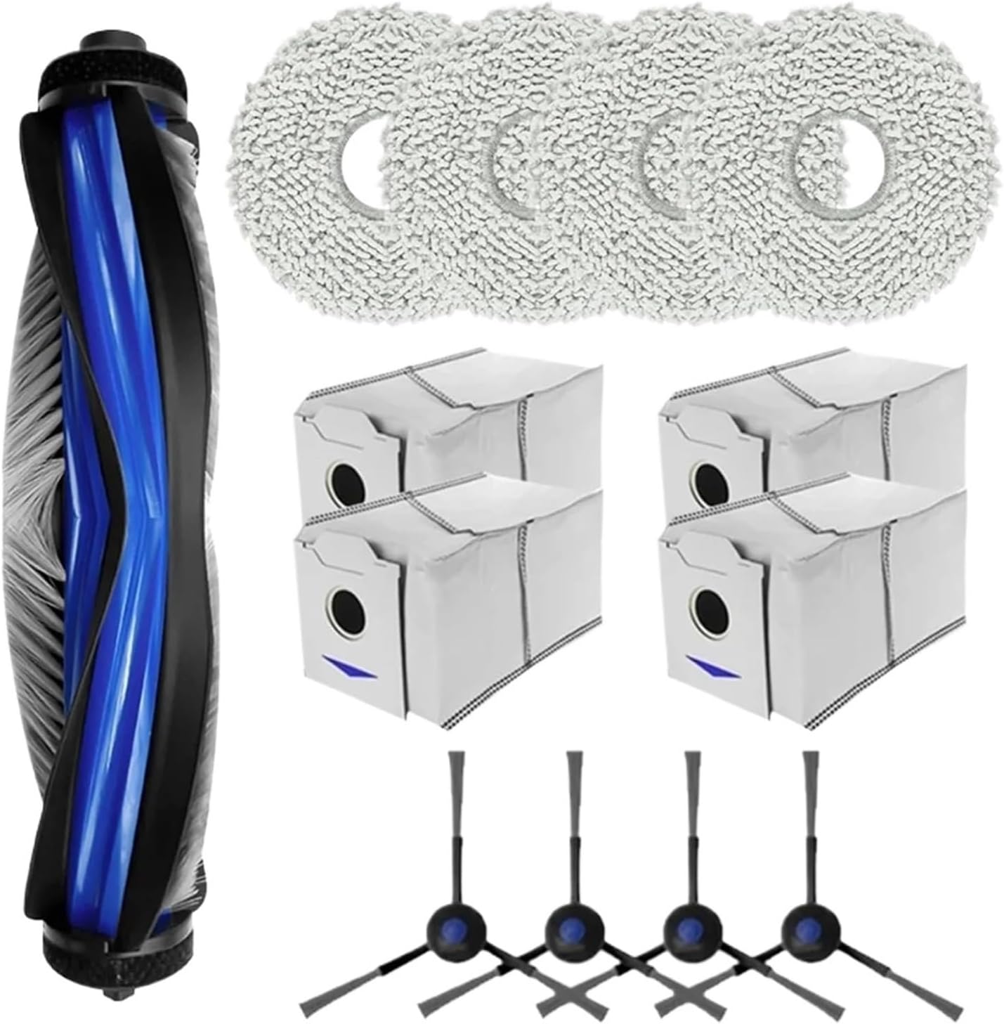 Robotic Vacuum Cleaner Side Brush Mop Dust Bag Replacement Part Compatible with Ecovacs N30, N30 Pro Omni