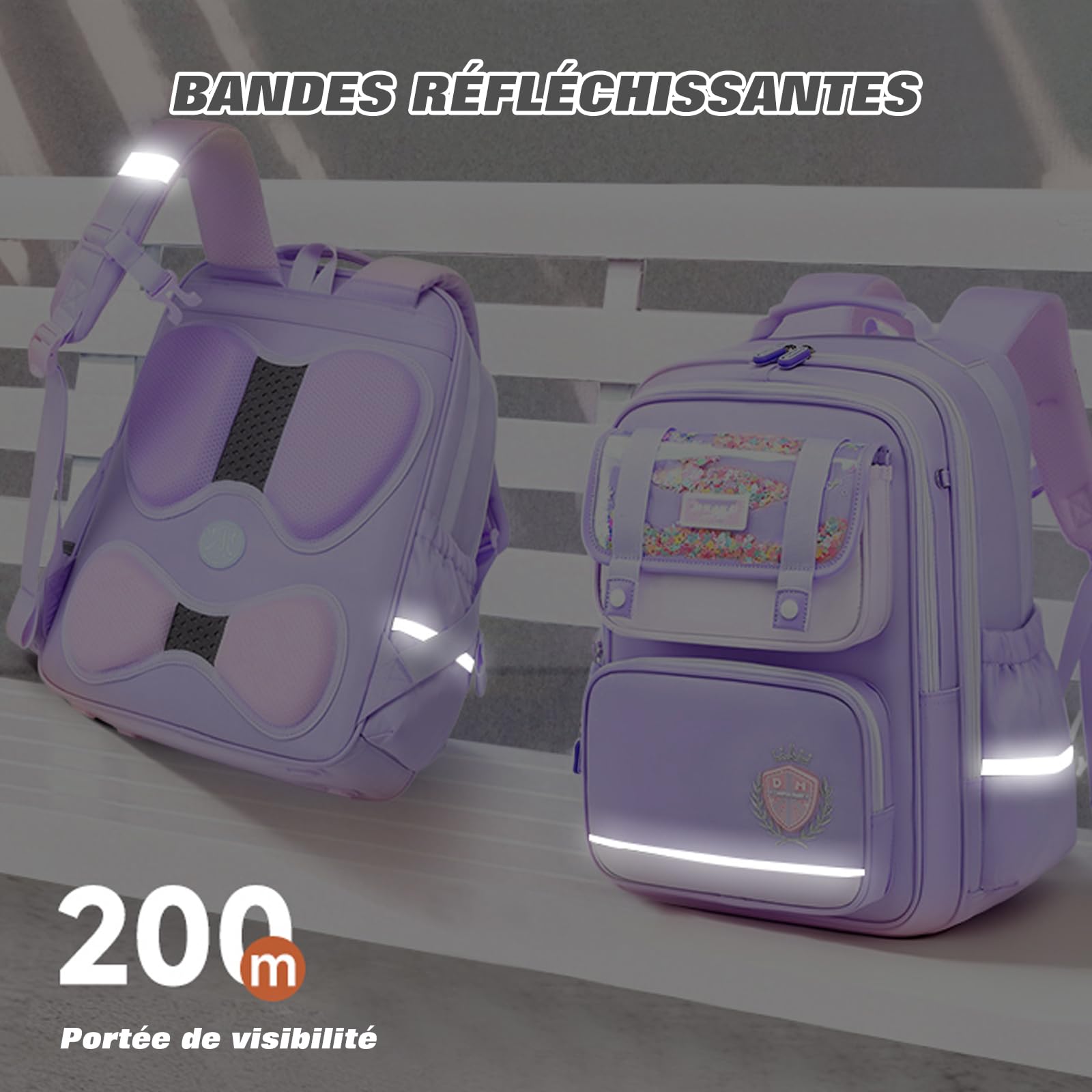 FANDARE Léger Imperméable Cartable Enfant Garçon Fille École pour Primaire Maternelle Bretelles Larges Dos 3D Mousse Sangles Poitrine Antichoc Marron