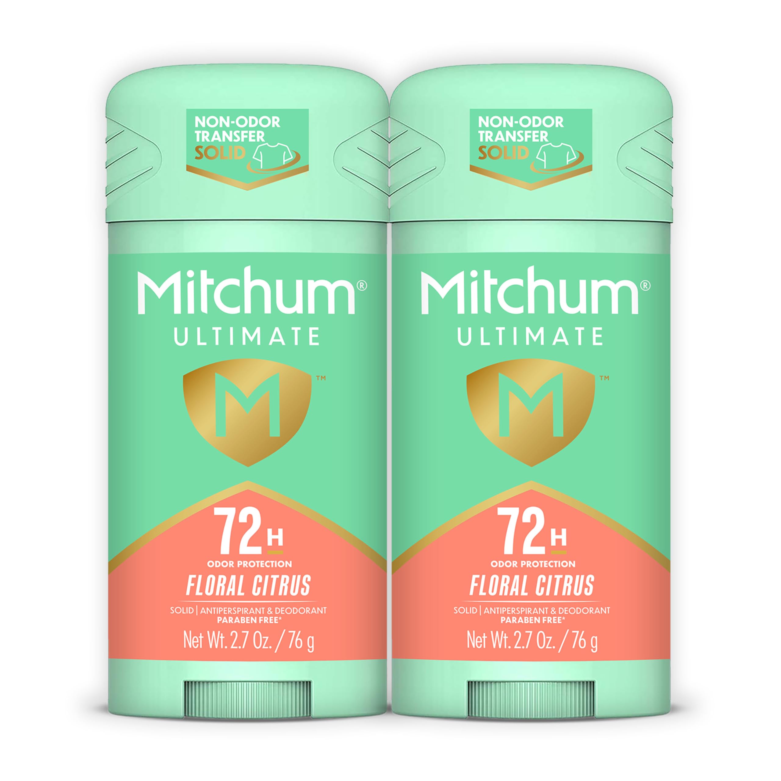 Mitchum Women 72H Protection Antiperspirant Deodorant, Floral Citrus, 2 pk